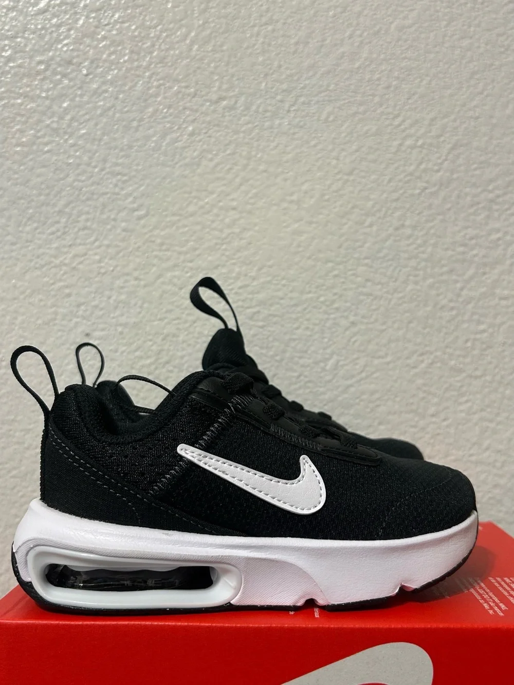 Nike Air Max INTRLK Lite TD Toddler Boys Black White Slip On Size 8C